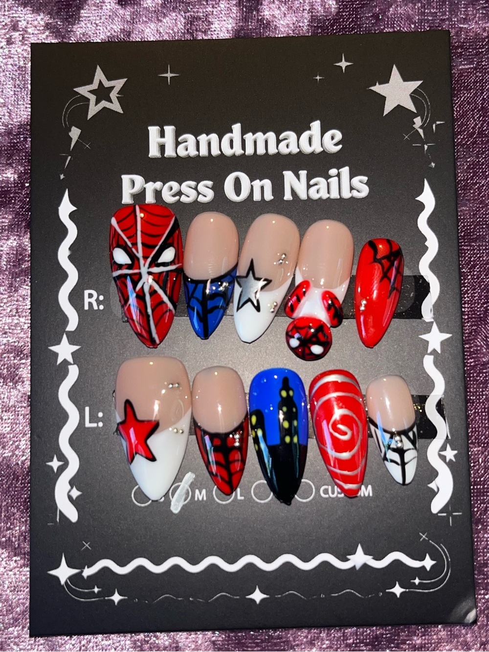 Spiderman Press on Nails